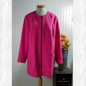 | dalia | pink modern duster coat